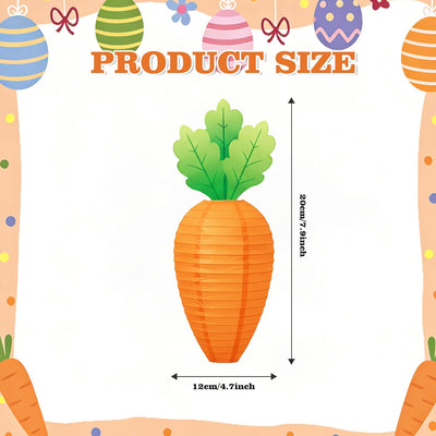 Pack 8 Faroles Zanahoria Pascua 8pulg Interior Exterior
