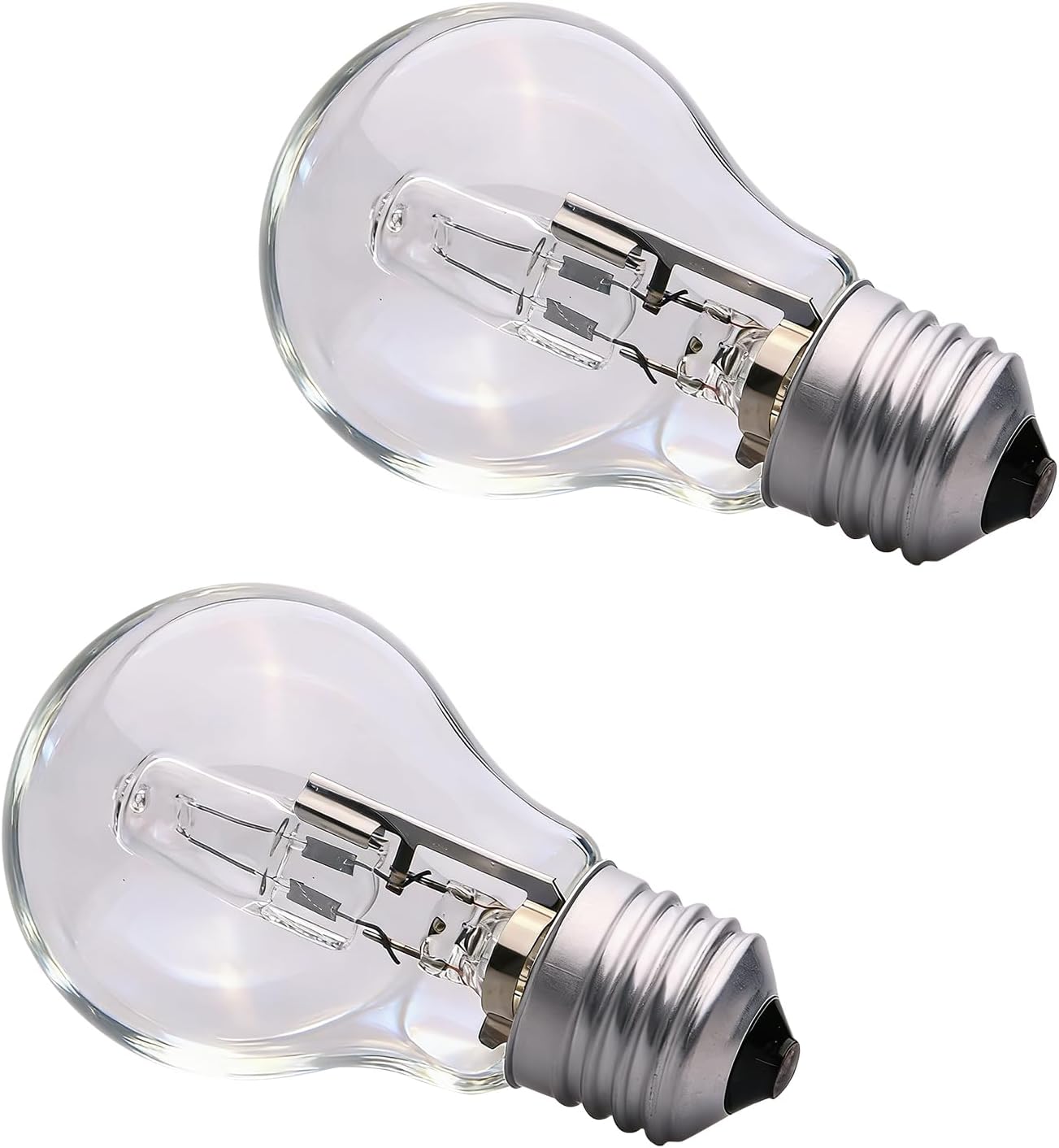 Bombilla halógena A19 43W 120V E26 equivalente 60W 2 Uds