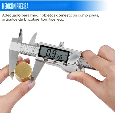 Pinza digital acero inox pantalla LCD 6pulg métrica