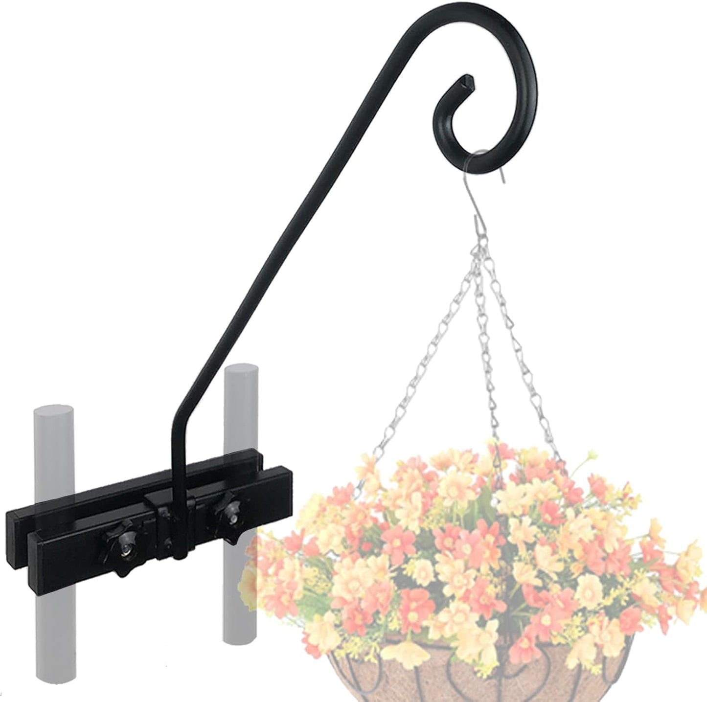 Riel gancho para cestas flores campanillas 15lb 16.5pulg