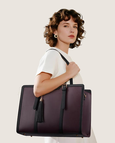 Bolsa laptop mujer 15.6pulg poliuretano gran capacidad