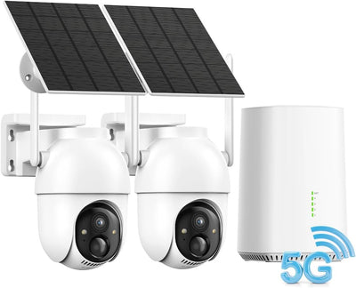 Cámaras seguridad solar 4MP inalámbricas exteriores 2 visión nocturna