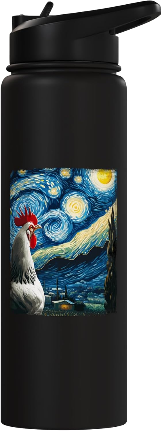 Bote de agua acero inoxidable estilo Van Gogh Noche Estrellada