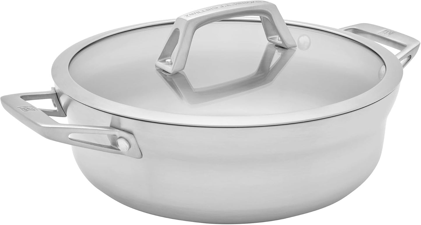 Sartén Chef Acero Inox 4qt Con Tapa