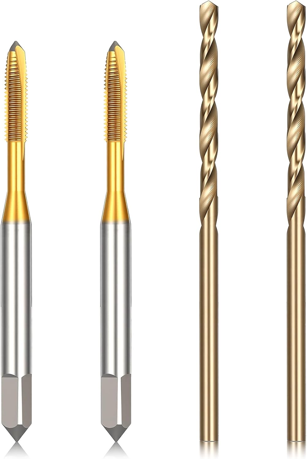 Set 4 puntas métricas M3 x 0.5 y brocas helicoidales