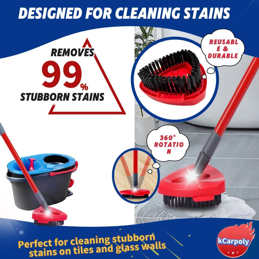 Cepillo giratorio con cabezales RinseClean 2 en 1 para azulejos