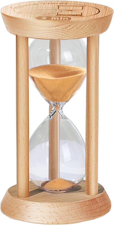 Reloj arena bambú 2 minutos decorativo hogar oficina
