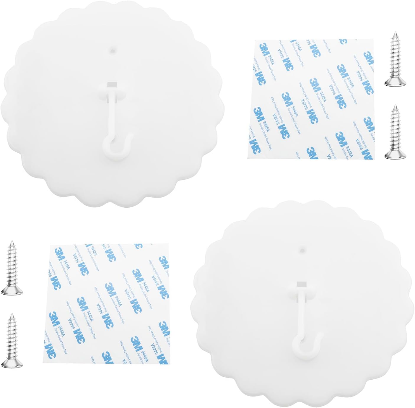 2 Ganchos red para techo litera soporte colgante nylon 7pulg blanco