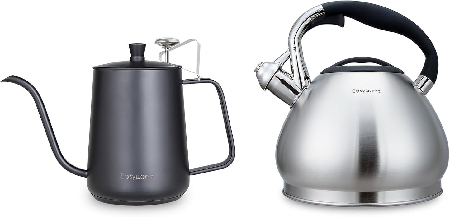 Tetera Pour Over 30oz y Tetera Silbante