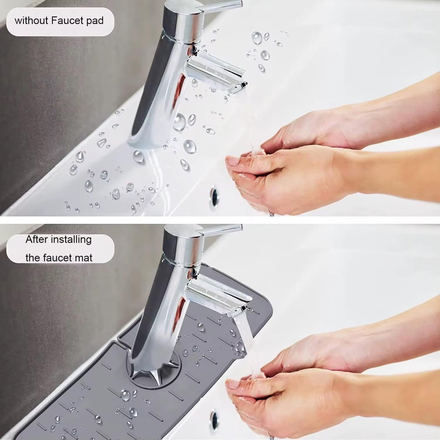 Protector silicona contra salpicaduras grifo colector goteo
