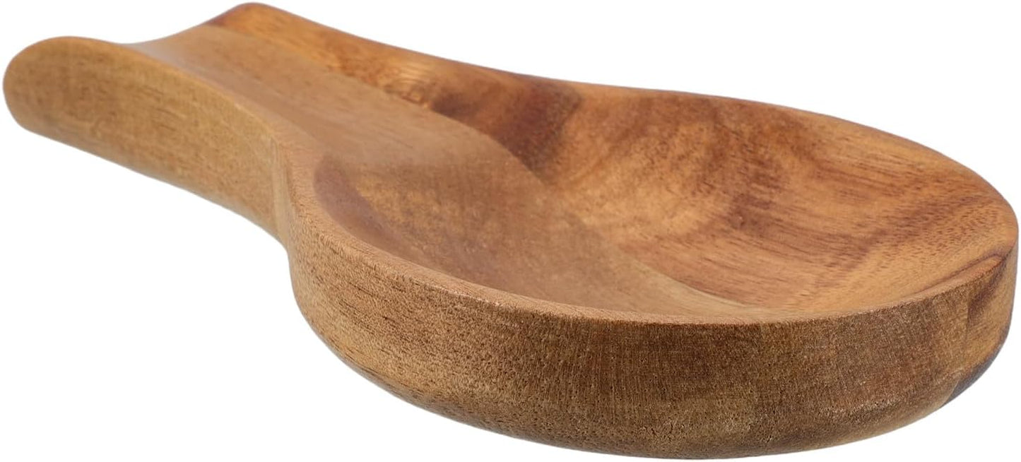 Soporte para cuchara de madera acacia para encimera cocina
