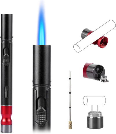 Encendedor butano antorcha 5en1 con cortador y soporte