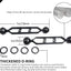 Brazo extensión aluminio 7pulg paquete 2 doble bola conector 1pulg