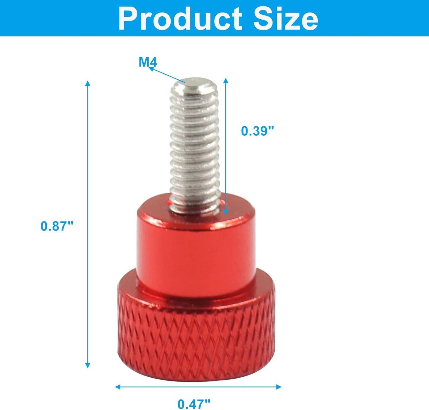 6 Pzas Tornillos de Hombro Aluminio M4x10mm