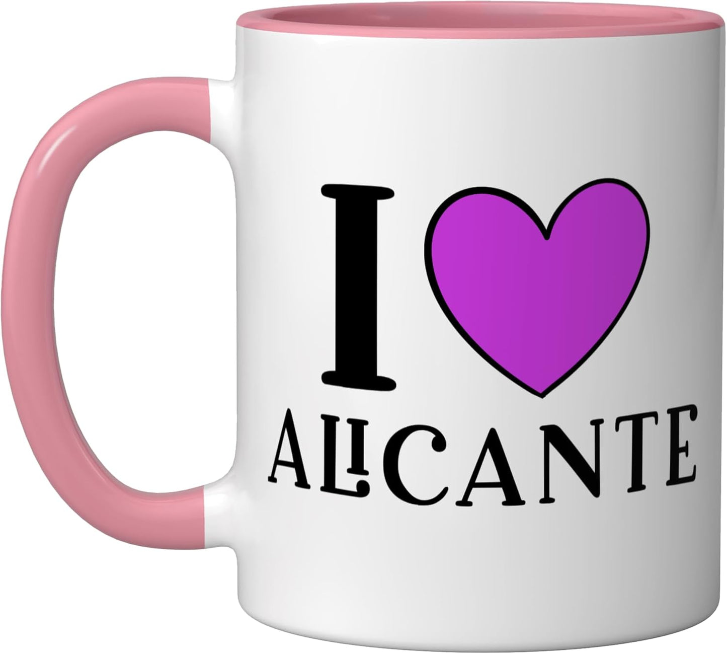 Taza Cerámica España Rosado/Blanco