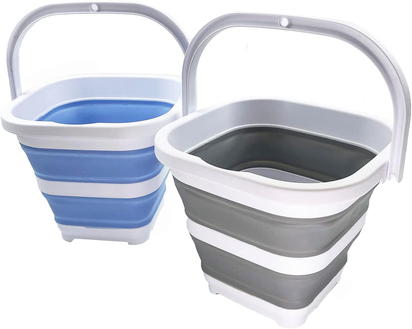 Cubo limpieza rectangular 5L plegable para agua arena camping playa