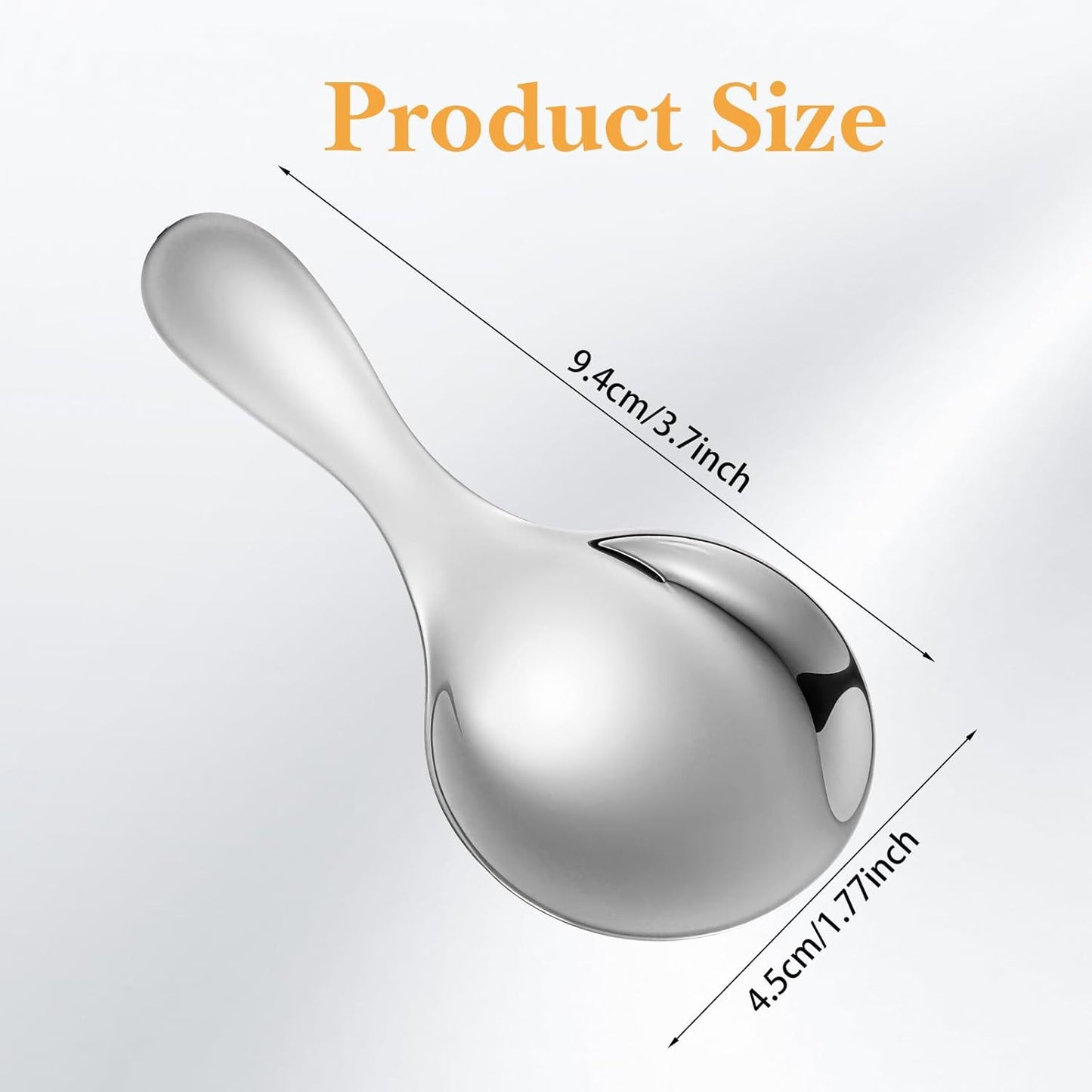 7 Cucharas Mango Corto Acero Inox Café Plateado Condimentos