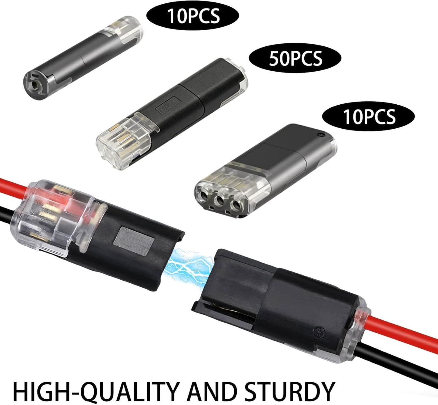 Conectores rapidos alambre doble 1/2/3 pines para luces led