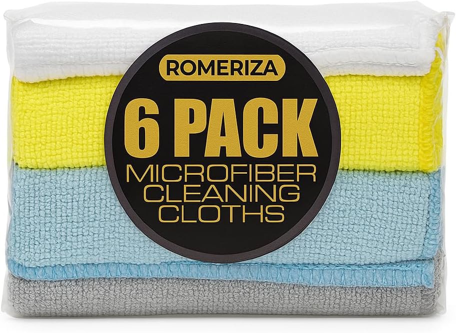6 Pzas Paños Microfibra Reutilizables Multiusos