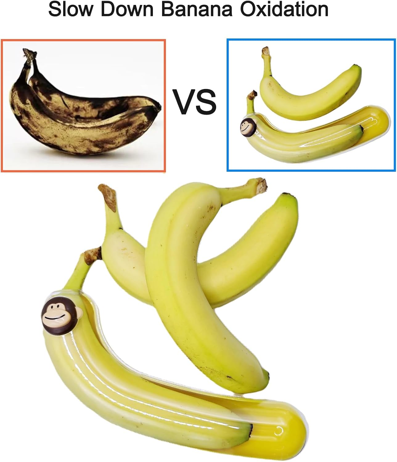 Funda de plátano sin BPA, contenedor para almacenamiento de vainas