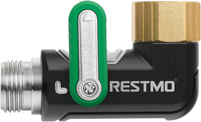 Codo manguera agua 90 grados conector metal válvula bola palanca