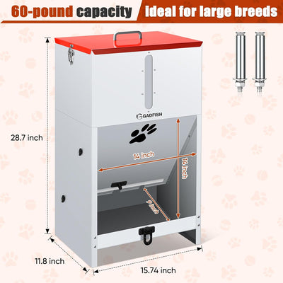 Comedero perros grandes 60lb resistente con puerta cerradura