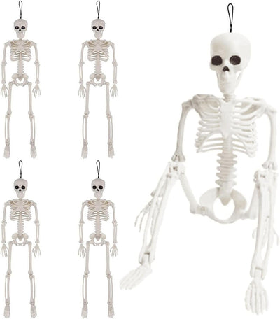 5 Esqueletos Halloween 16pulg Articulados Plástico Realista