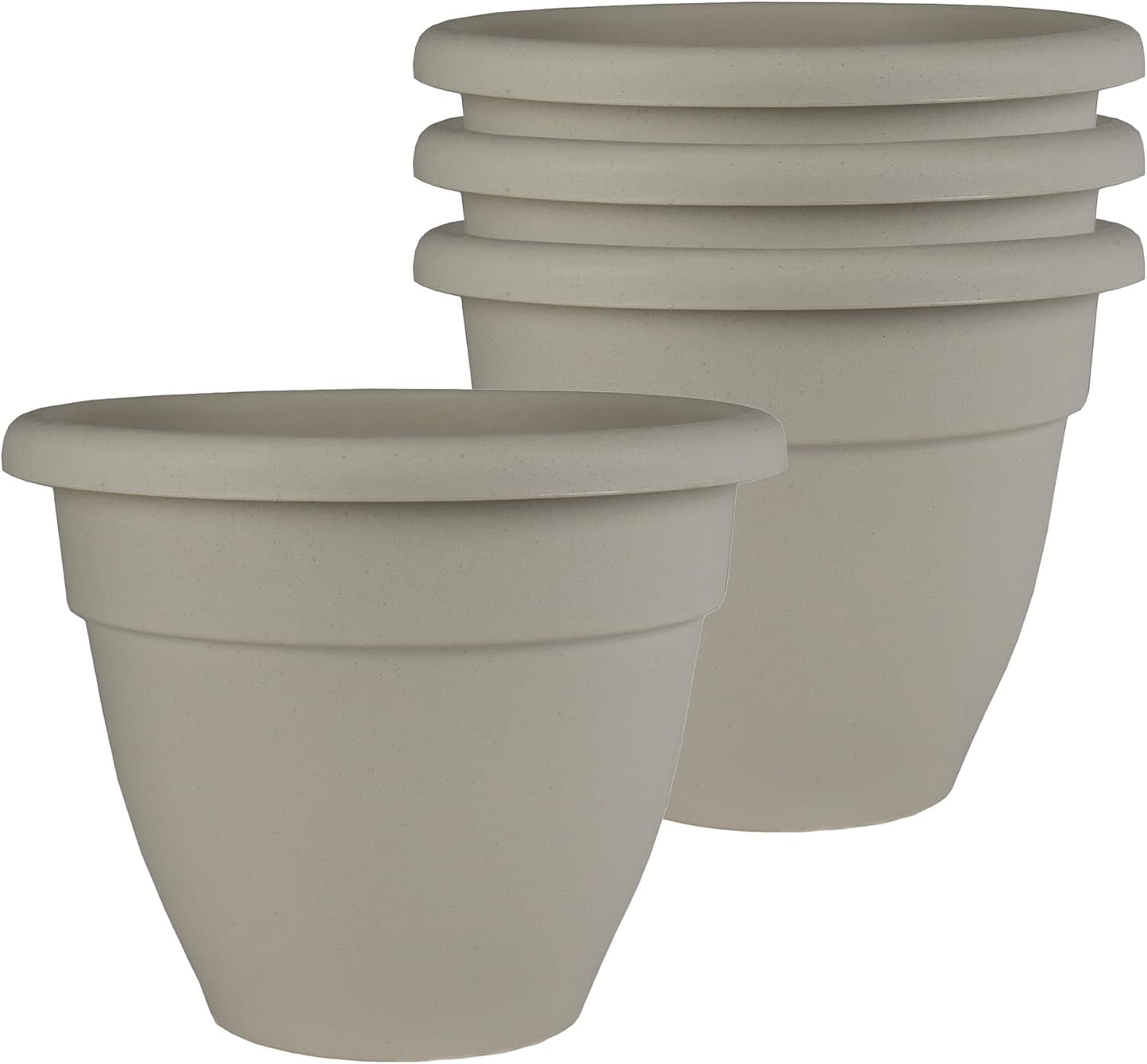 Maceta plástico decorativa con drenaje 6"