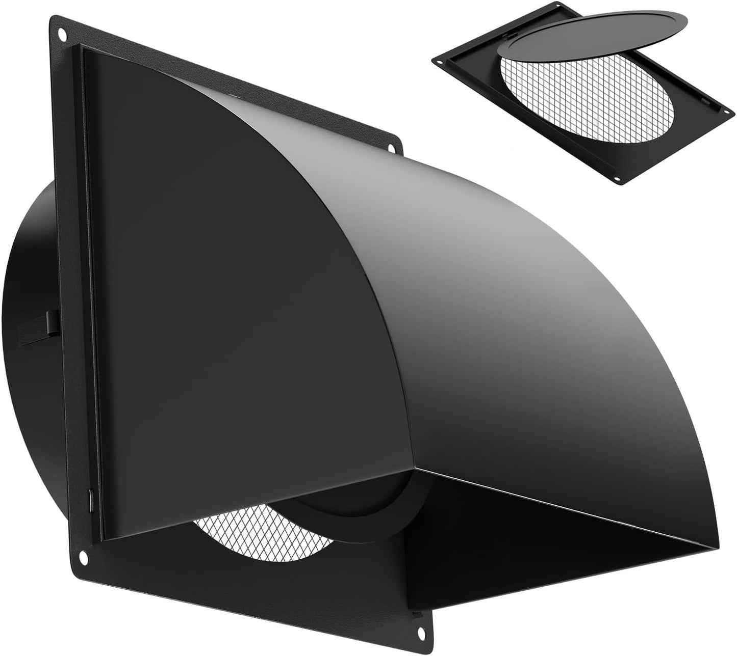 Cubierta ventilación secadora 8pulg metal pantalla extraible