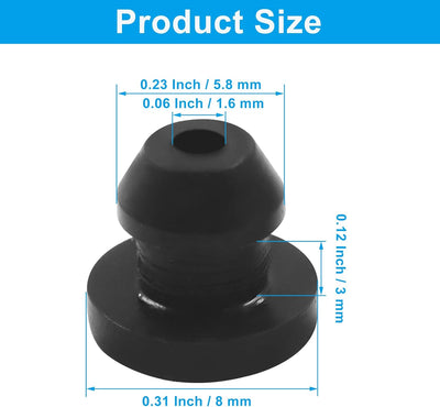 Gomas de caucho para taladro 3/16 pulg 16 pzas para automotriz