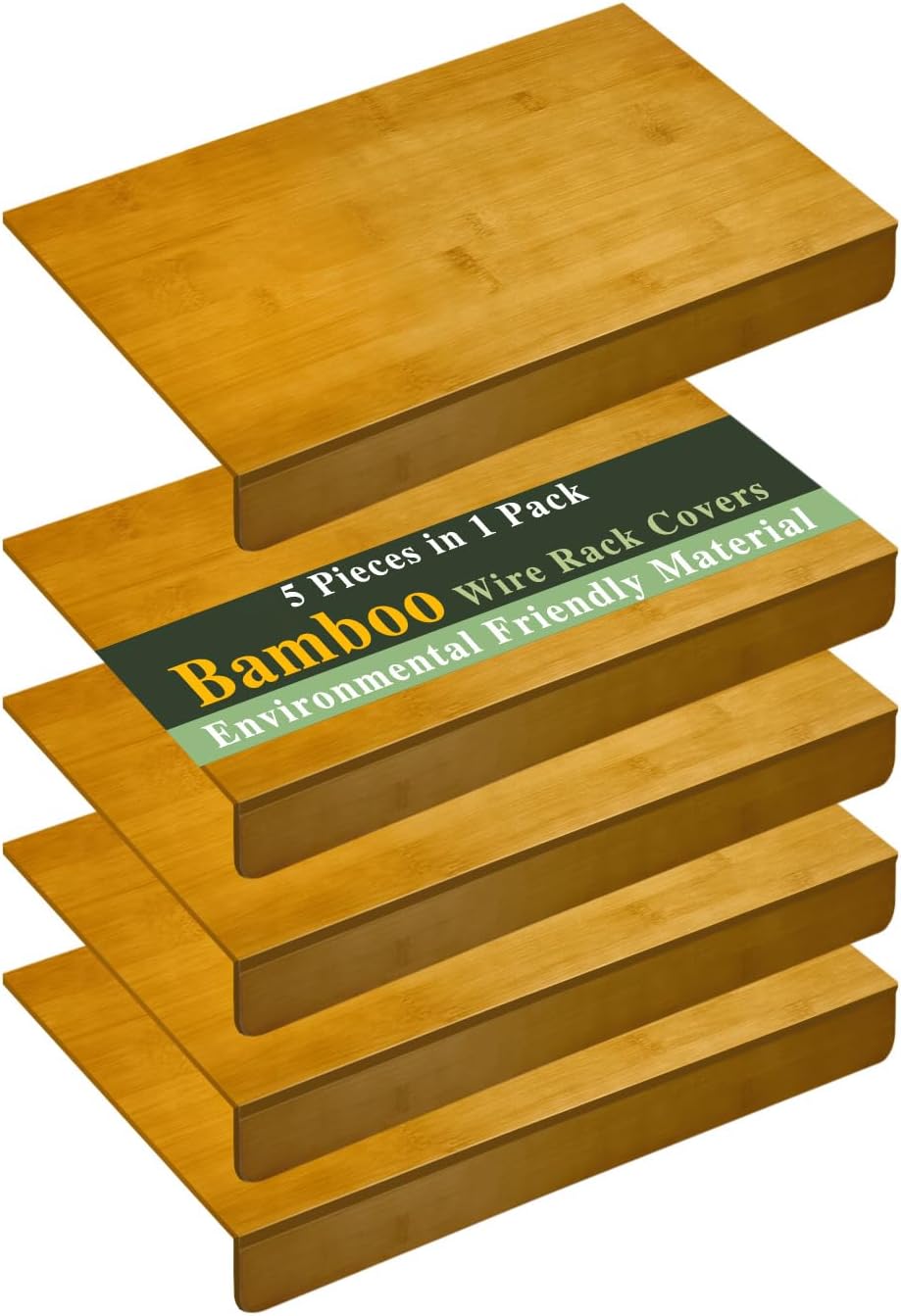 Fundas para estantes de alambre de bambú 24 x 16 pulgadas resistente