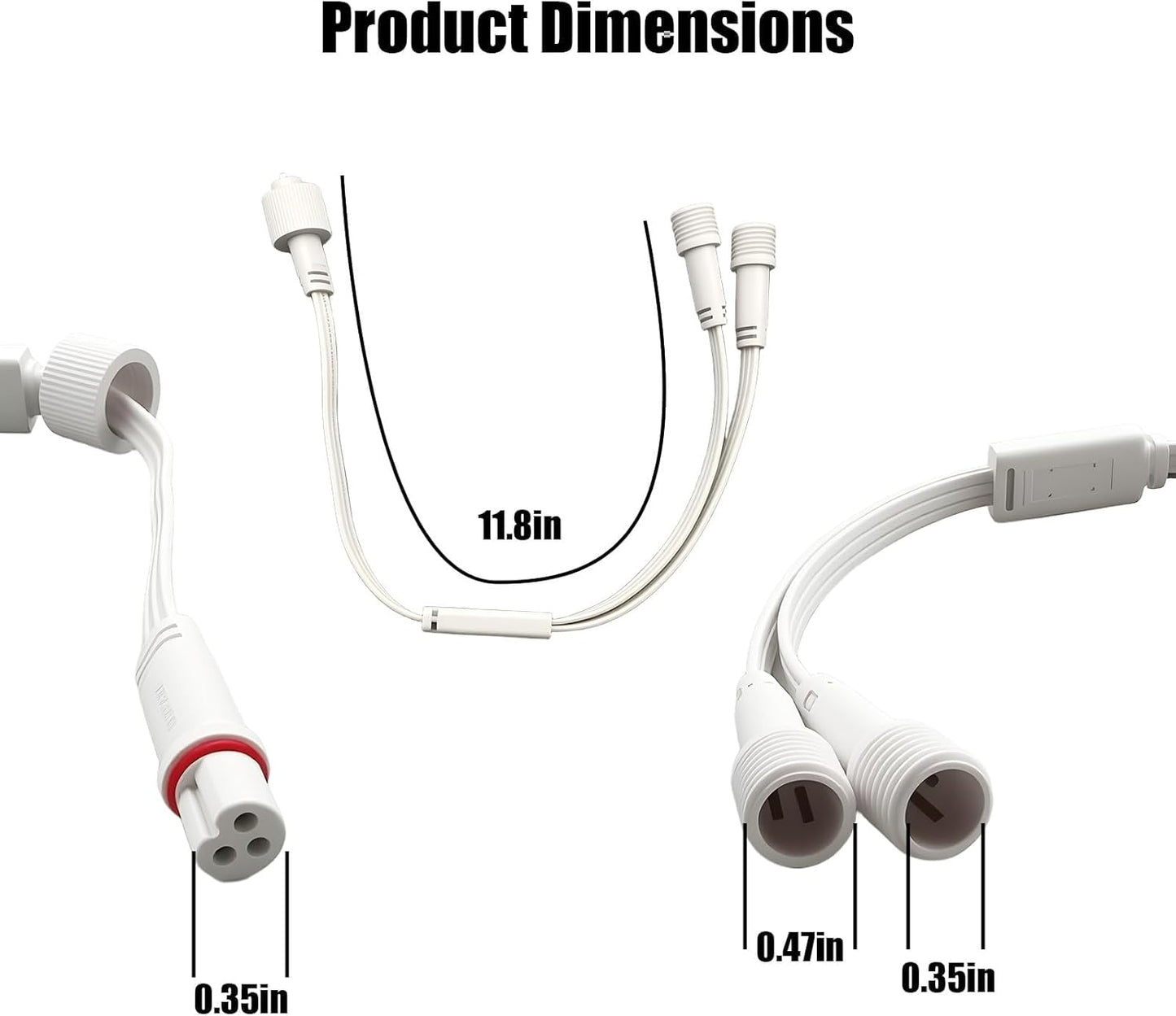 Cable extensión Y-Splitter comp Govee luces exteriores IP68