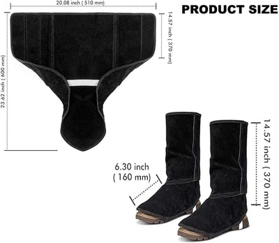 Protectores cuero 12.99pulg para botas soldadura resistente fuego