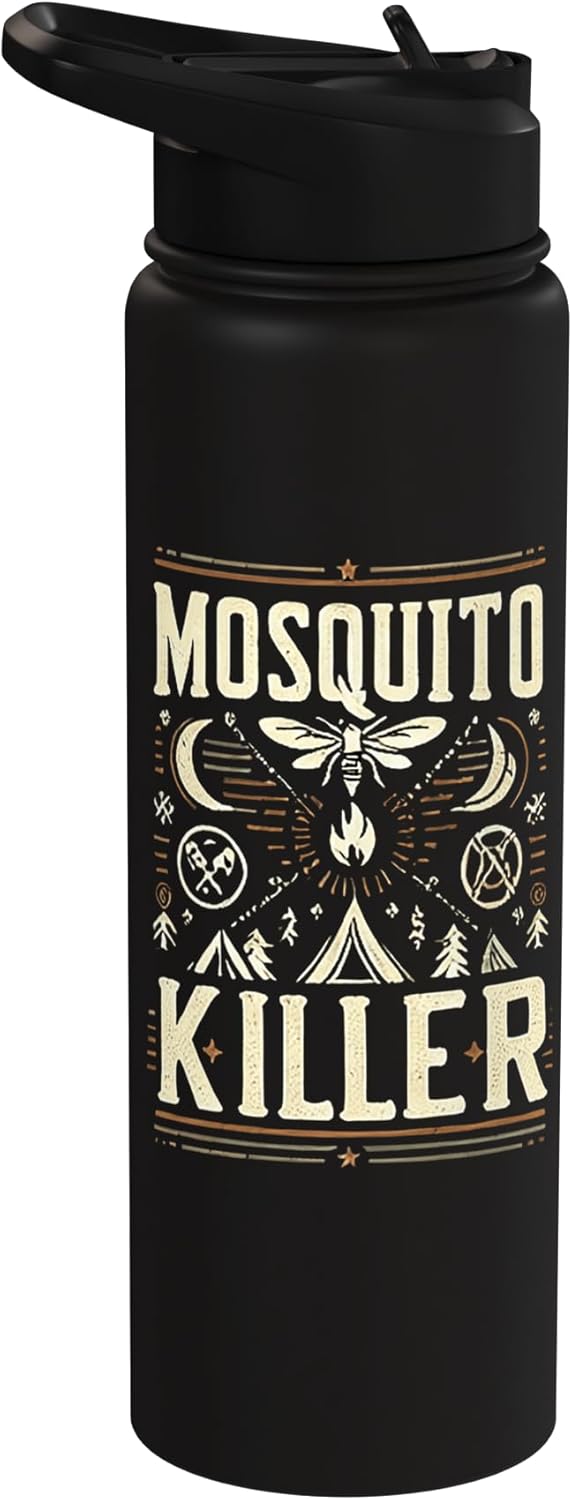Bote de agua aislado acero inoxidable repelente de insectos para camper