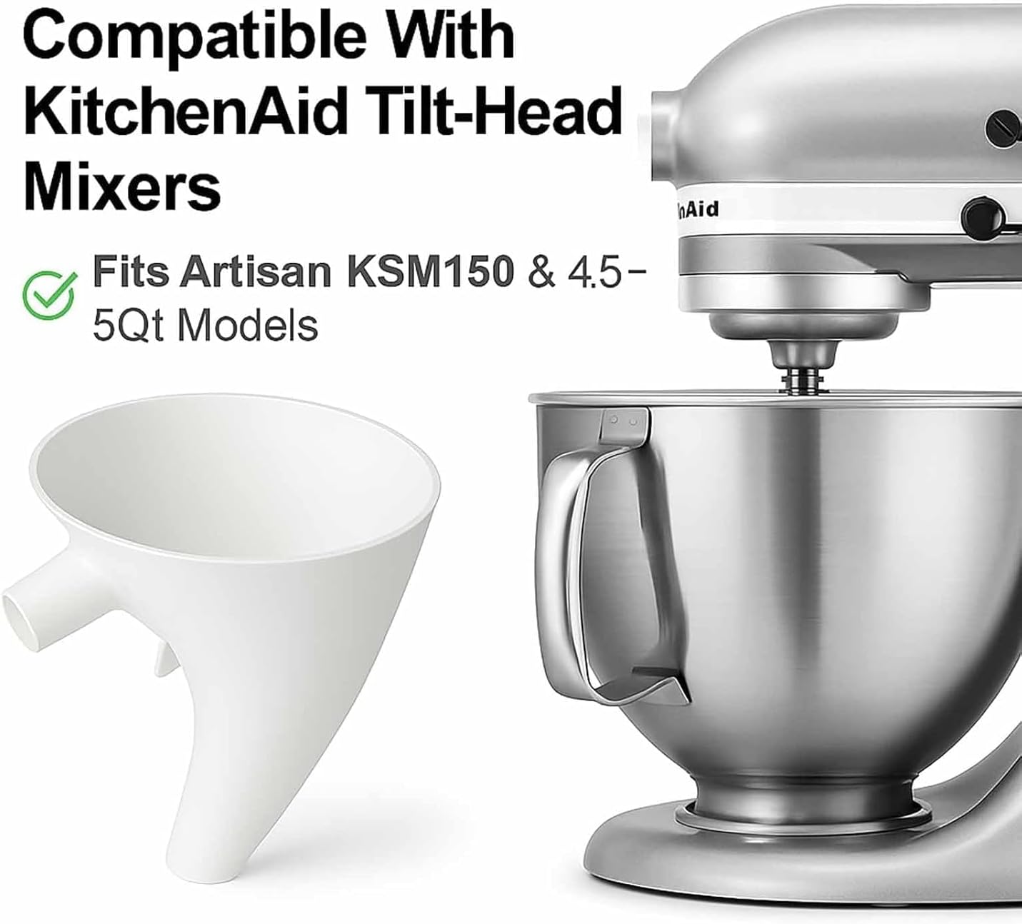 Accesorio para KitchenAid 5 Qt sin salpicaduras para mezcladora de 4.5 y 5 cuartos