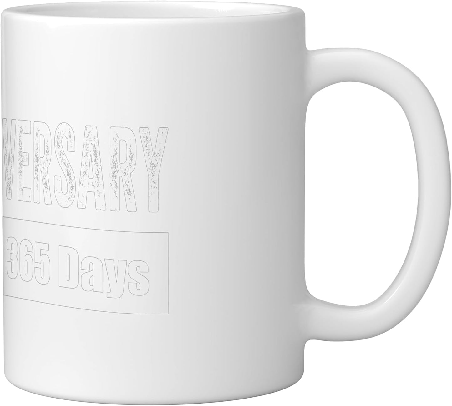 Taza Cerámica Año 1 Celebración 365 Días