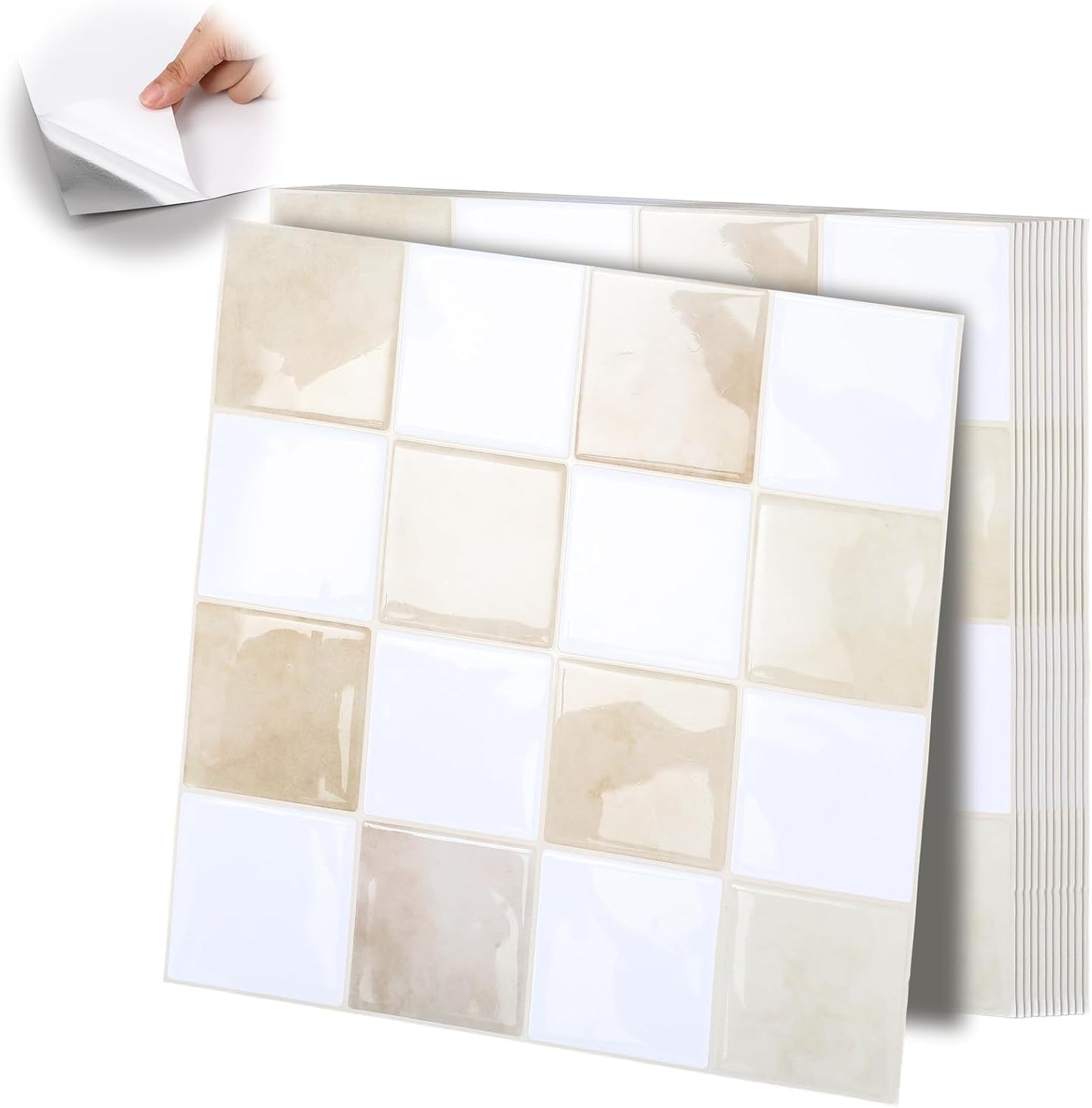 20 Azulejos 3D Adhesivos para Cocina Impermeables 11.8x11.8