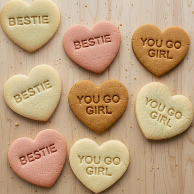 Set 10 Cortadores Galletas Corazón Amistad