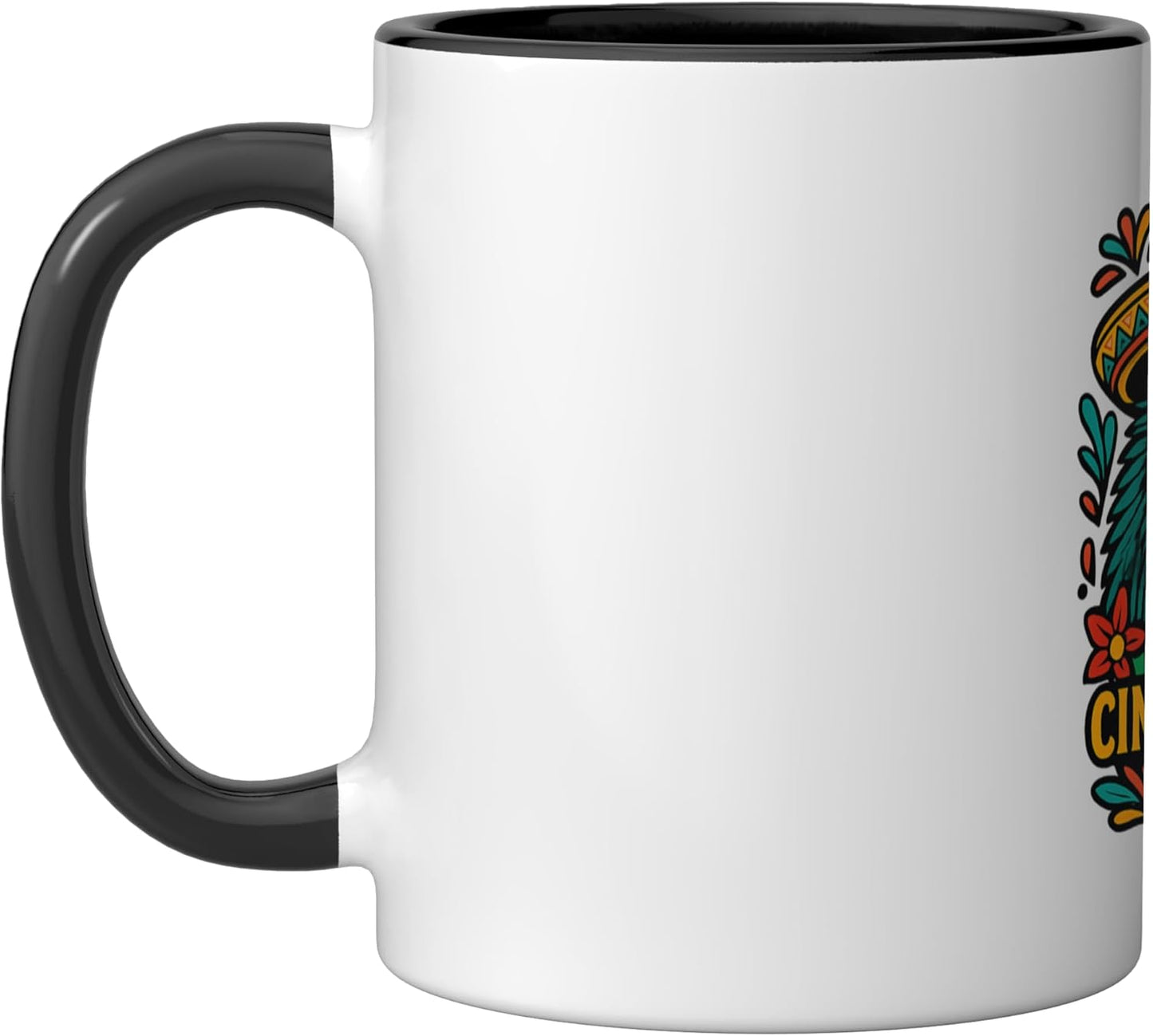 Taza cerámica para fiesta mexicana Cinco de Mayo con erizo