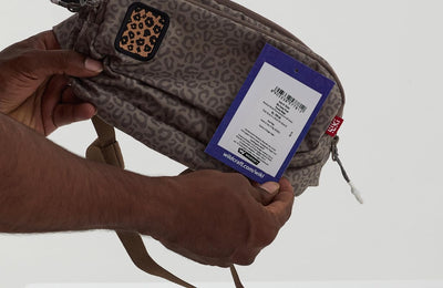 Riñonera poliéster para hombre y mujer Beige