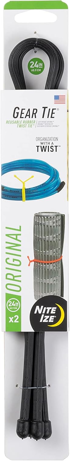 Goma reutiliz. 24pulg pack 2 negro hecho EE.UU.