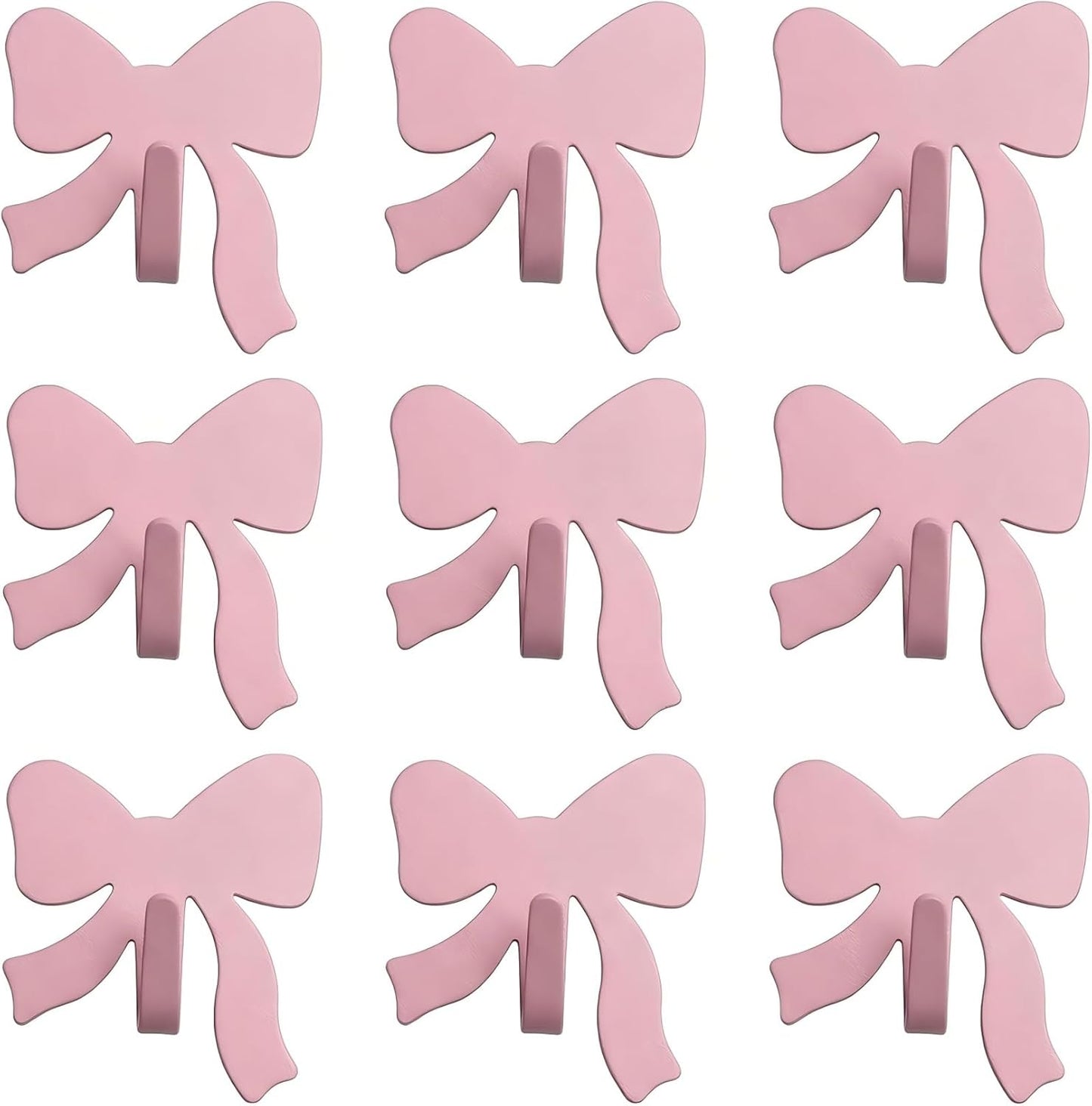 9 Ganchos Adhesivos Rosa Decorativos para Hogar Oficina