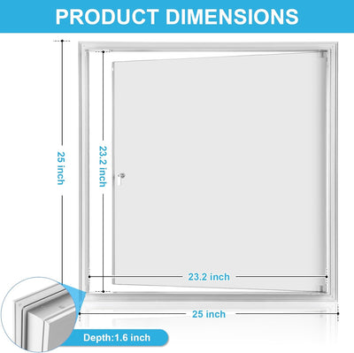 Panel acceso yeso 24x24pulg con llave techo conductos acero blanco