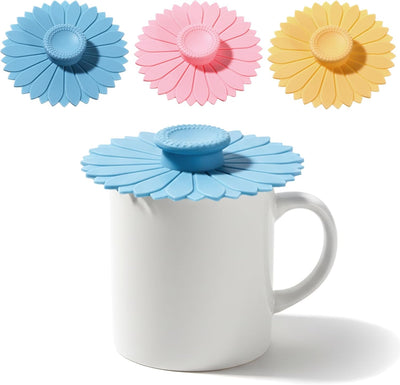 Fundas de silicona con girasol para bebidas de 4.1 pulgadas
