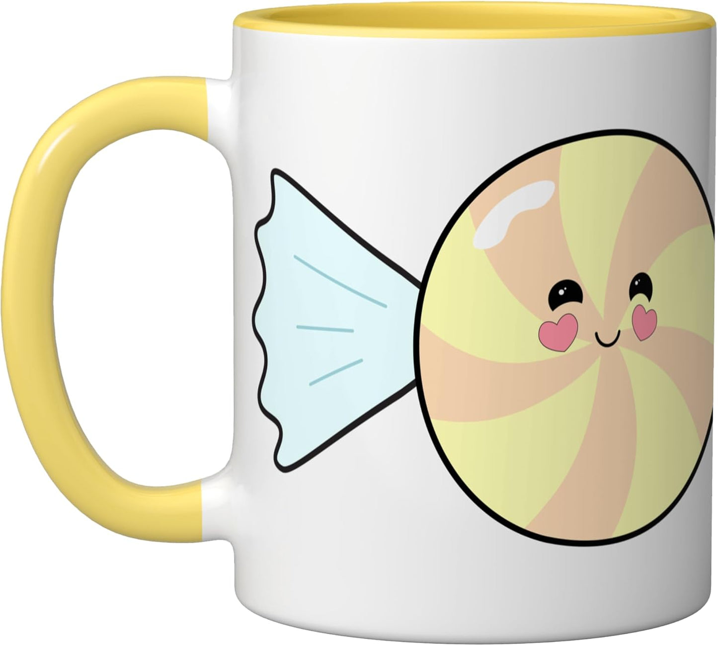 Taza Cerámica Amarillo/Blanco