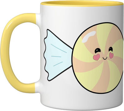 Taza Cerámica Amarillo/Blanco