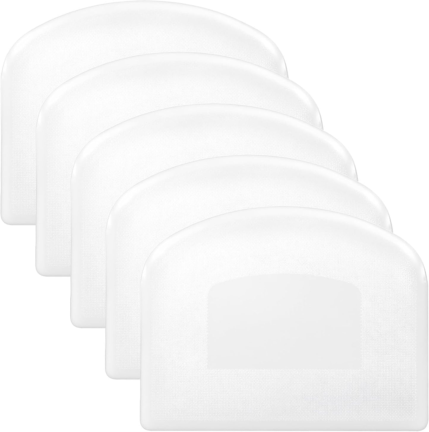 5 Pzas Raspador Masa Plástico para Pan Pastel Blanco