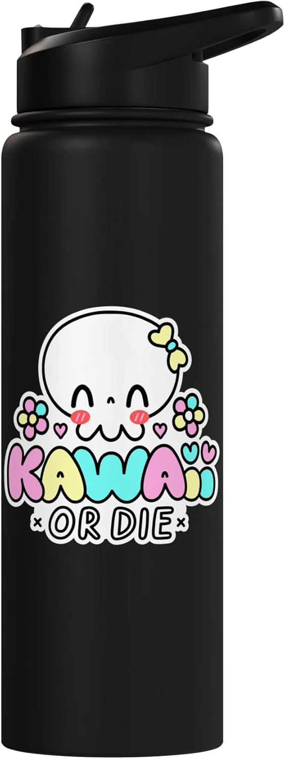 Bottella de agua acero inoxidable Kawaii Or Die