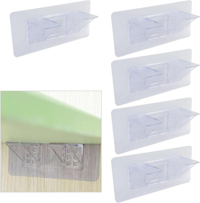 Pack 6 soportes adhesivos plástico transparente cocina