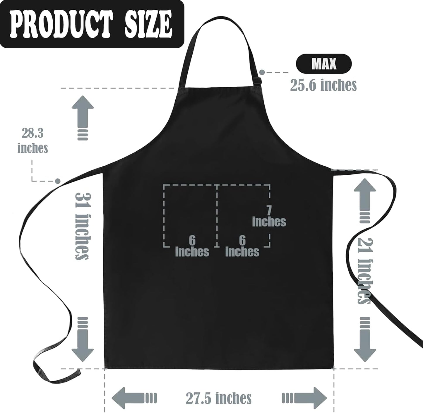 Delantal ajustable con bolsillo para cocina pintura jardinería